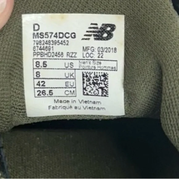 New Balance 574 Sport Camo Green Fresh Foam Sneakers Men’s 8.5 Women’s 10 - Picture 3 of 5